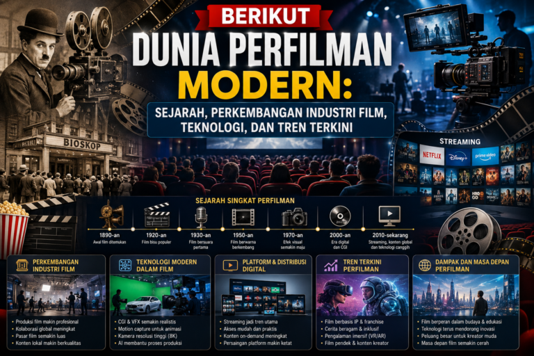 Dunia Perfilman Modern: Sejarah, Perkembangan Industri Film, Teknologi, dan Tren Terkini