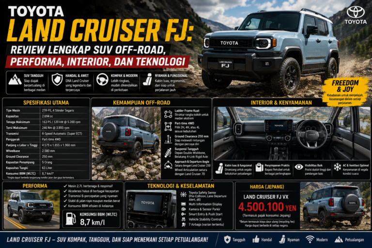 Toyota Land Cruiser FJ: Review Lengkap SUV Off-Road, Performa, Interior, dan Teknologi