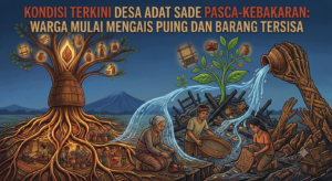 Kondisi Terkini Desa Adat Sade Pasca-Kebakaran: Warga Mulai Mengais Puing dan Barang Tersisa