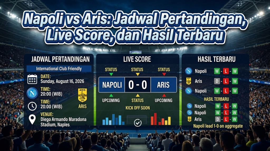 Napoli vs Aris: Jadwal Pertandingan, Live Score, dan Hasil Terbaru