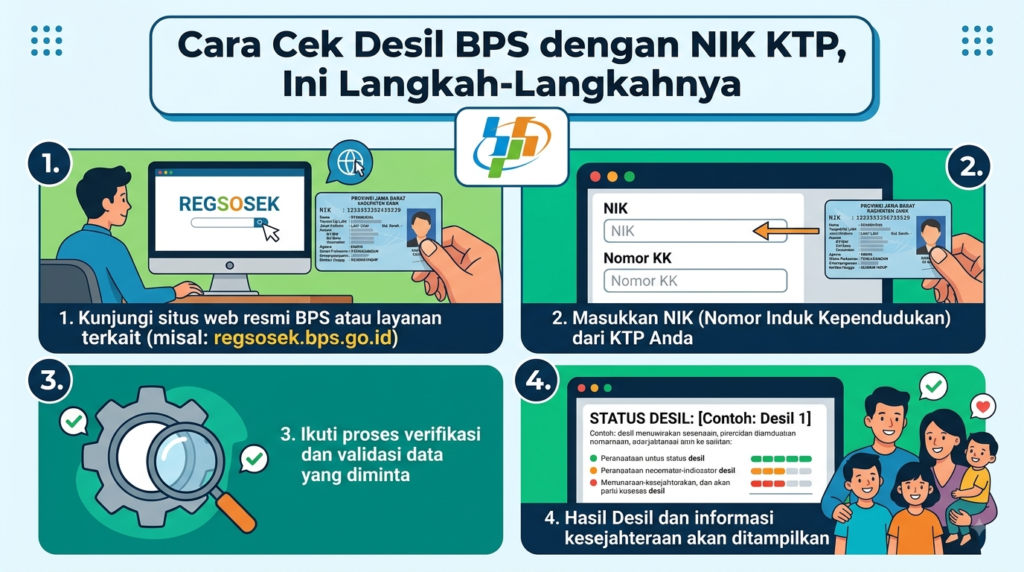 Cara Cek Desil BPS dengan NIK KTP, Ini Langkah-Langkahnya