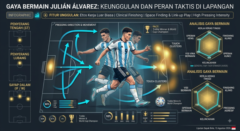 Gaya Bermain Julián Álvarez: Keunggulan dan Peran Taktis di Lapangan