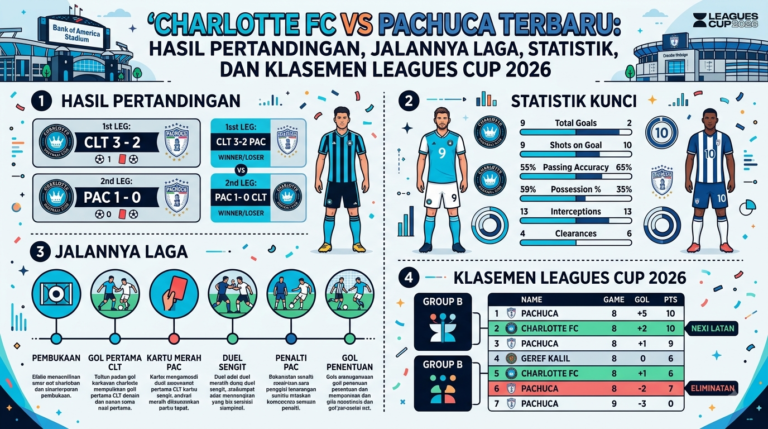 Charlotte FC vs Pachuca Terbaru: Hasil Pertandingan, Jalannya Laga, Statistik, dan Klasemen Leagues Cup 2026