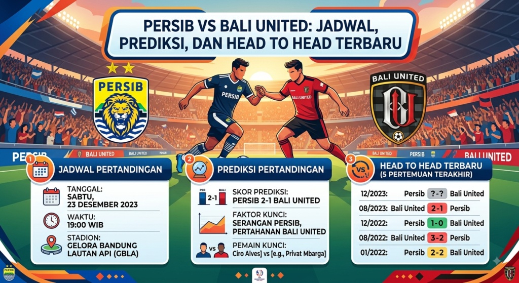 Persib vs Bali United: Jadwal, Prediksi, dan Head to Head Terbaru