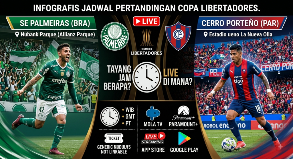 Jadwal Palmeiras vs Cerro Porteño Copa Libertadores: Tayang Jam Berapa dan Live di Mana?
