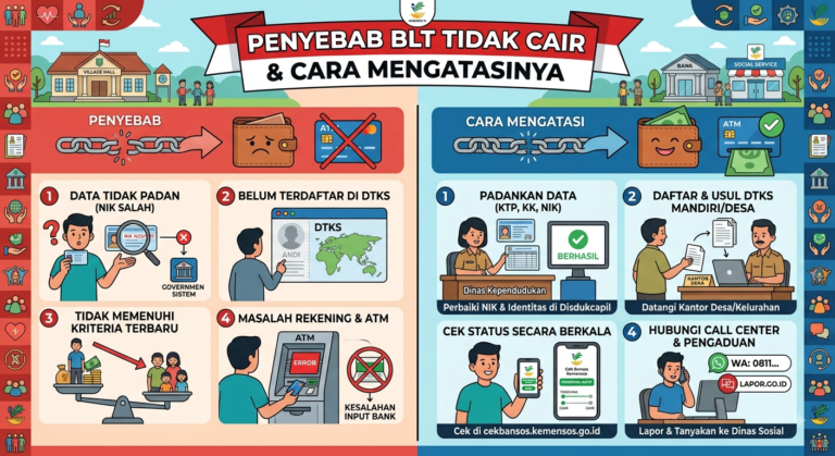 Penyebab Bantuan Langsung Tunai Tidak Cair dan Cara Mengatasinya