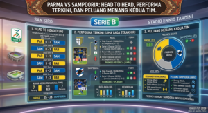Parma vs Sampdoria: Head to Head, Performa Terkini, dan Peluang Menang Kedua Tim