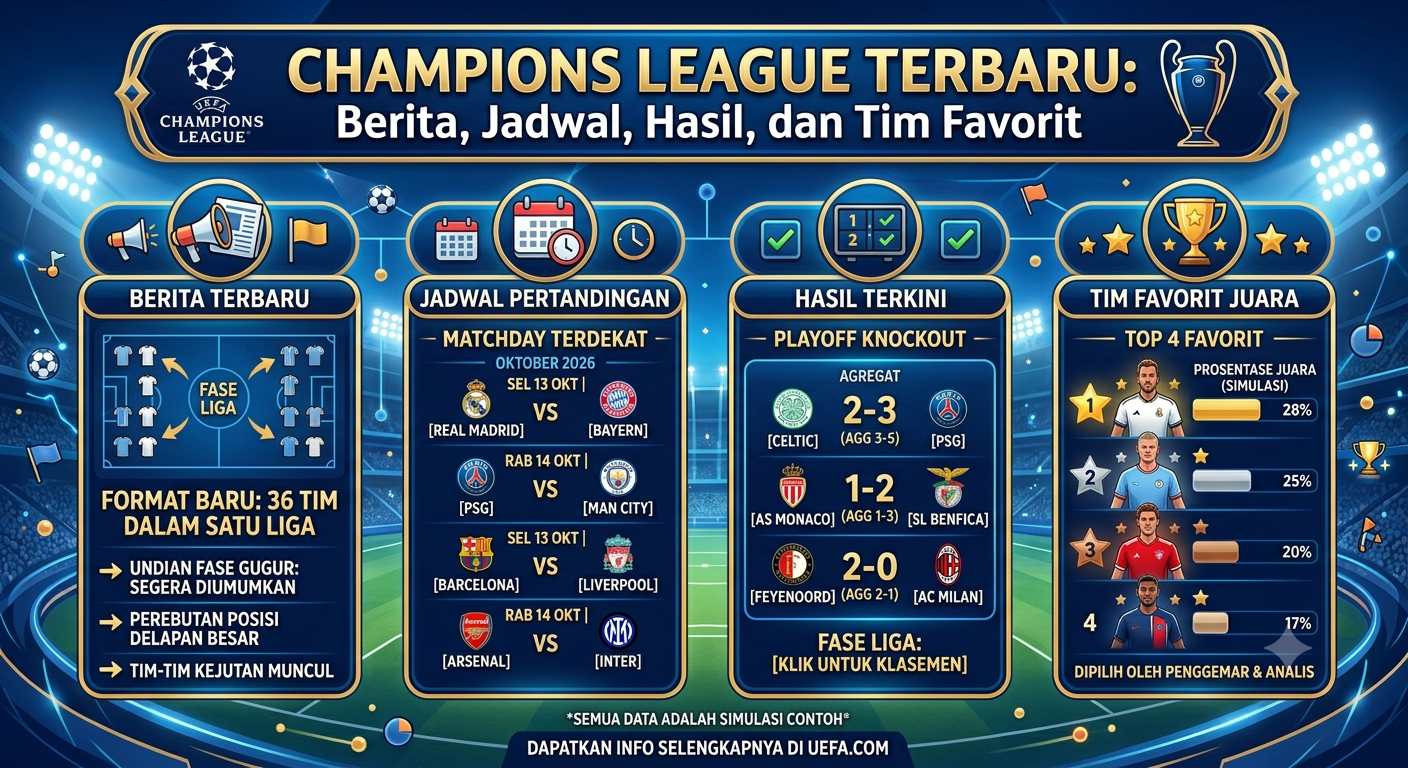 Champions League Terbaru: Berita, Jadwal, Hasil, dan Tim Favorit
