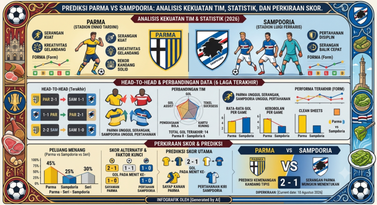 Prediksi Parma vs Sampdoria: Analisis Kekuatan Tim, Statistik, dan Perkiraan Skor