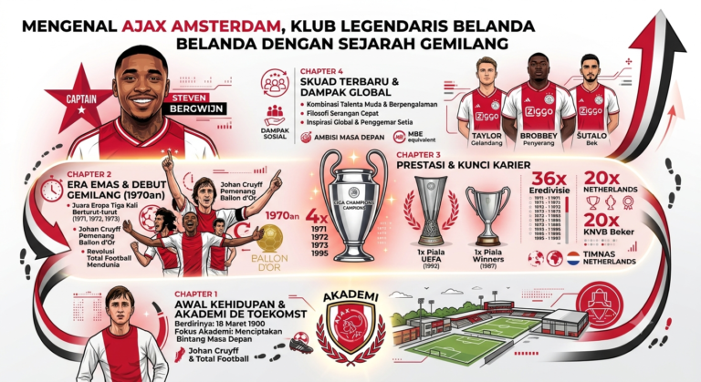 Mengenal Ajax Amsterdam, Klub Legendaris Belanda dengan Sejarah Gemilang