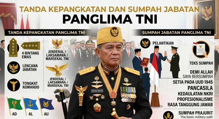 Tanda Kepangkatan dan Sumpah Jabatan Panglima TNI: Ini Penjelasan Lengkapnya