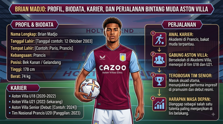 Brian Madjo: Profil, Biodata, Karier, dan Perjalanan Bintang Muda Aston Villa