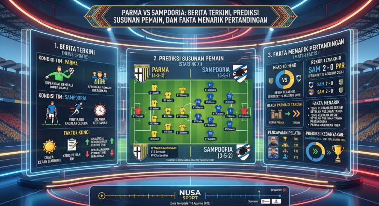Parma vs Sampdoria: Berita Terkini, Prediksi Susunan Pemain, dan Fakta Menarik Pertandingan