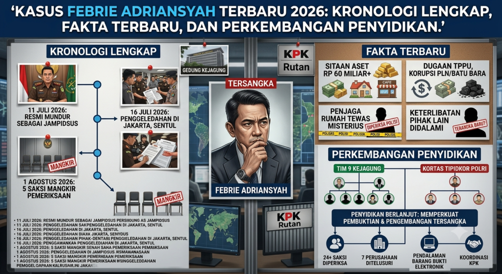 Kasus Febrie Adriansyah Terbaru 2026: Kronologi Lengkap, Fakta Terbaru, dan Perkembangan Penyidikan