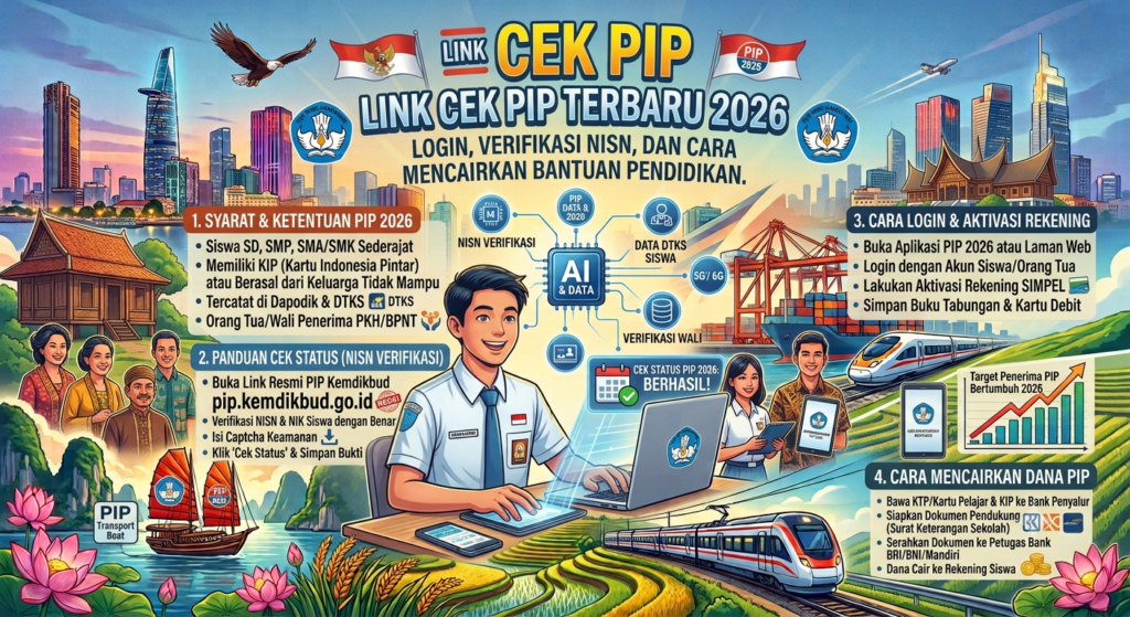 Link Cek PIP Terbaru 2026: Login, Verifikasi NISN, dan Cara Mencairkan Bantuan Pendidikan