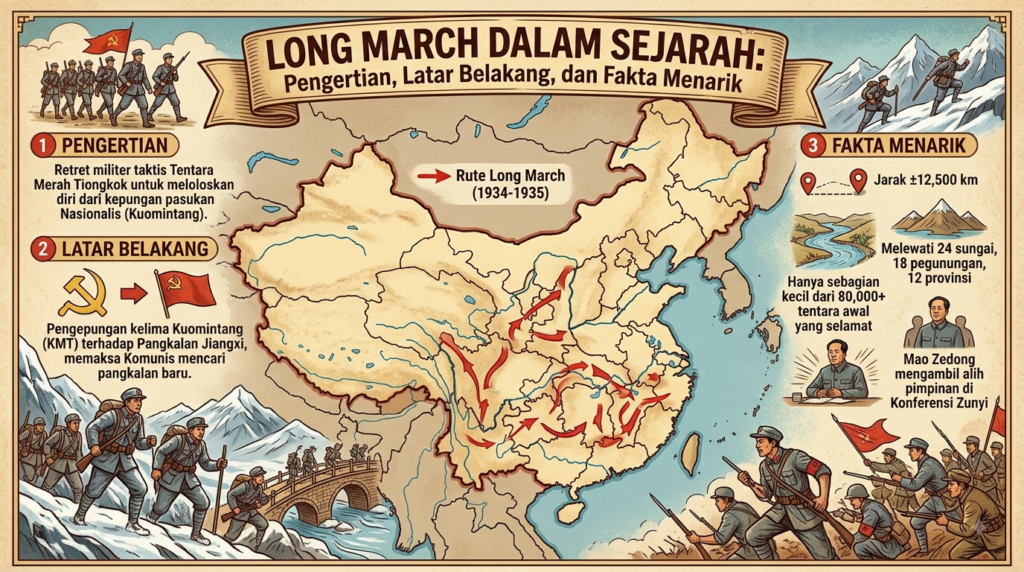 Long March dalam Sejarah: Pengertian, Latar Belakang, dan Fakta Menarik