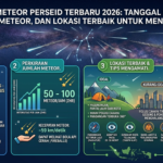 Hujan Meteor Perseid Terbaru 2026: Tanggal Puncak, Jumlah Meteor, dan Lokasi Terbaik untuk Mengamati