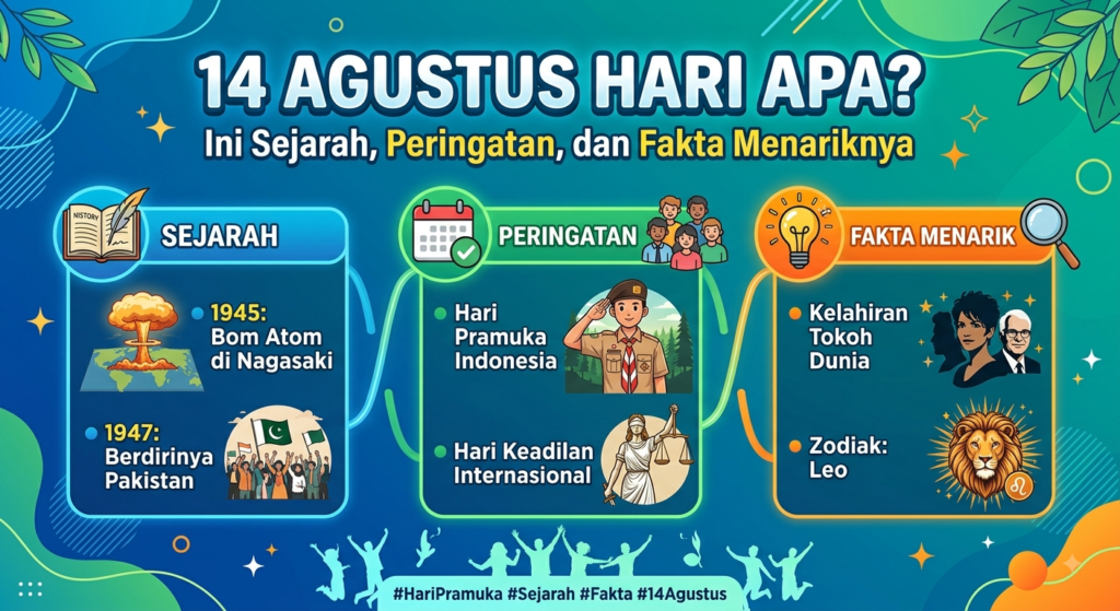 14 Agustus Hari Apa? Ini Sejarah, Peringatan, dan Fakta Menariknya