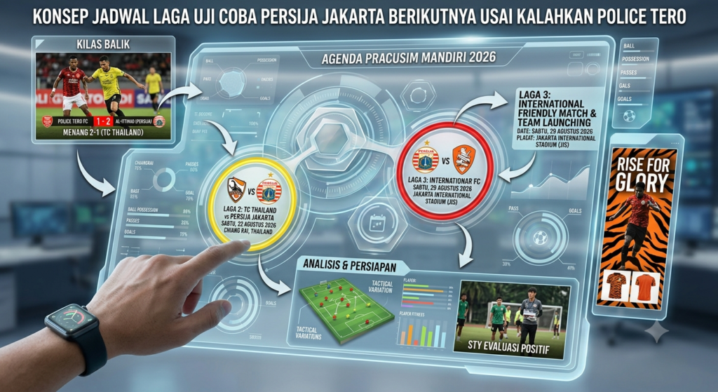 Jadwal Laga Uji Coba Persija Jakarta Berikutnya Usai Kalahkan Police Tero
