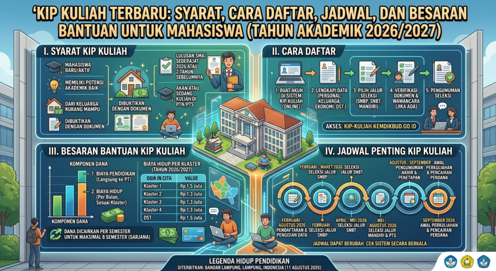 KIP Kuliah Terbaru: Syarat, Cara Daftar, Jadwal, dan Besaran Bantuan untuk Mahasiswa