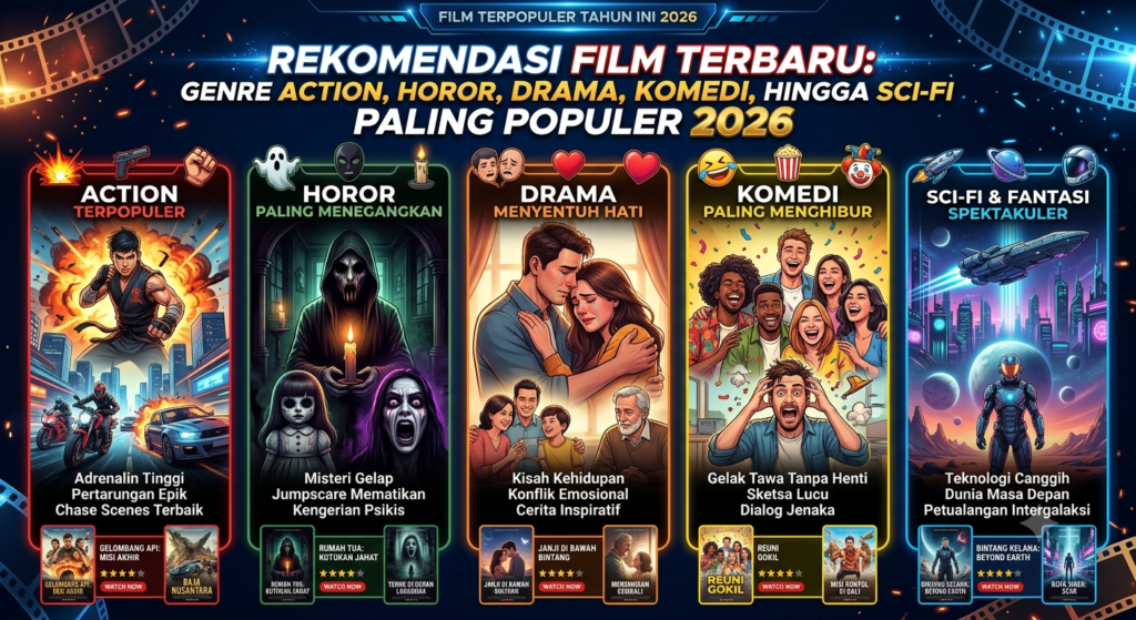Rekomendasi Film Terbaru: Genre Action, Horor, Drama, Komedi, hingga Sci-Fi Paling Populer 2026