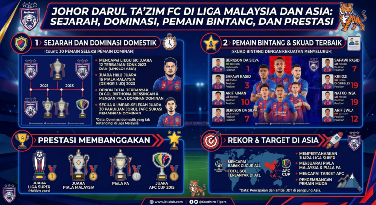 Johor Darul Ta'zim FC di Liga Malaysia dan Asia: Sejarah, Dominasi, Pemain Bintang, dan Prestasi