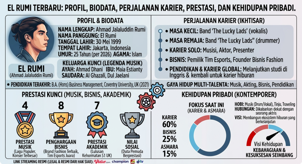 El Rumi Terbaru: Profil, Biodata, Perjalanan Karier, Prestasi, dan Kehidupan Pribadi