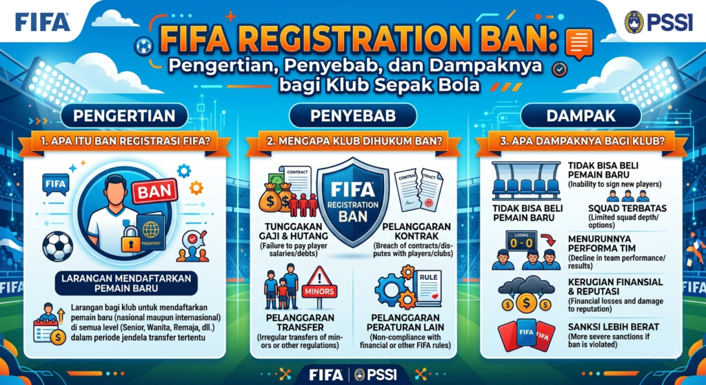 FIFA Registration Ban: Pengertian, Penyebab, dan Dampaknya bagi Klub Sepak Bola