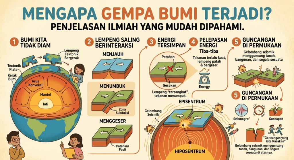 Mengapa Gempa Bumi Terjadi? Penjelasan Ilmiah yang Mudah Dipahami