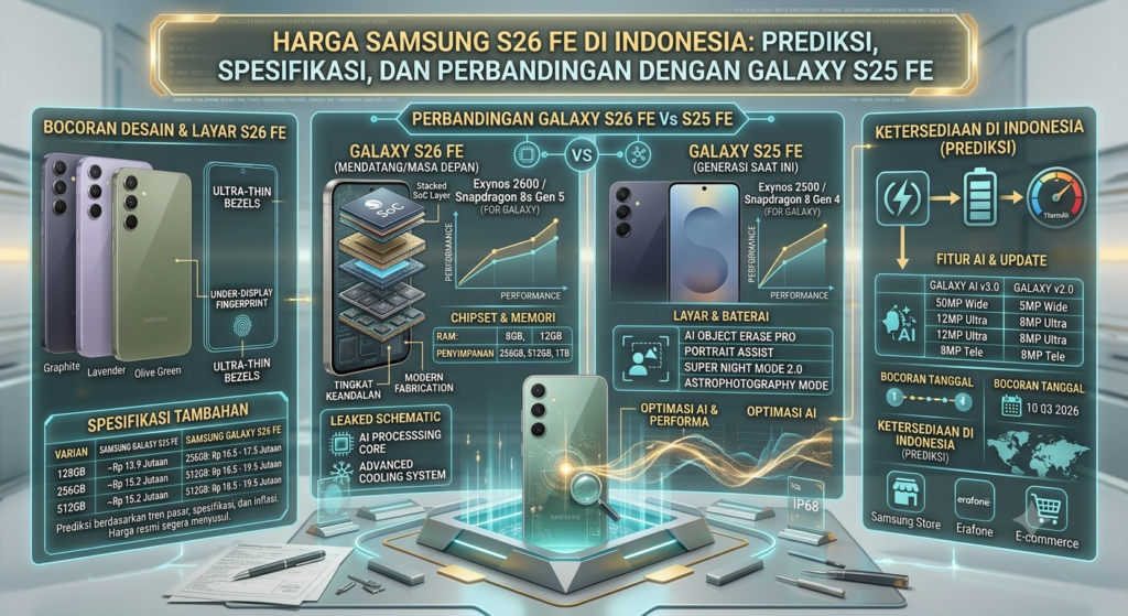 Harga Samsung S26 FE di Indonesia: Prediksi, Spesifikasi, dan Perbandingan dengan Galaxy S25 FE