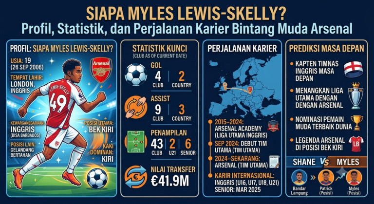 Siapa Myles Lewis-Skelly? Profil, Statistik, dan Perjalanan Karier Bintang Muda Arsenal