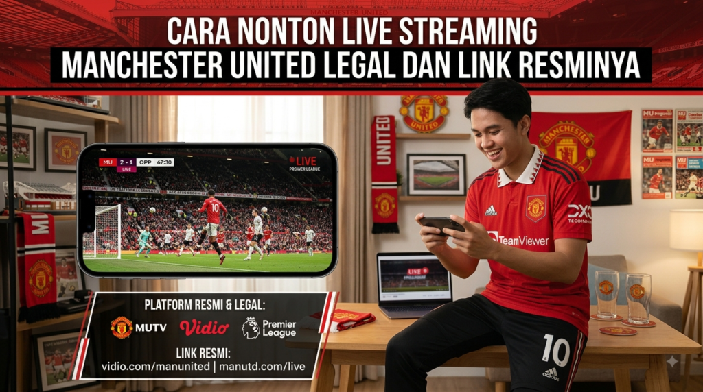 Cara Nonton Live Streaming Manchester United Legal dan Link Resminya