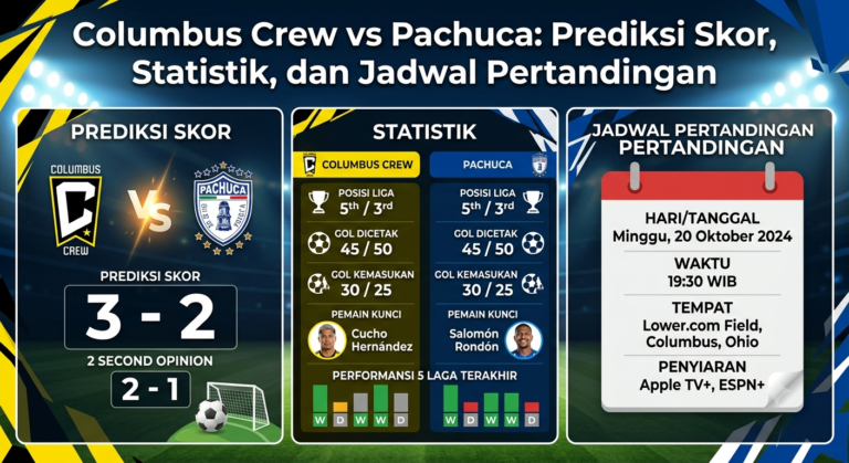 Columbus Crew vs Pachuca: Prediksi Skor, Statistik, dan Jadwal Pertandingan