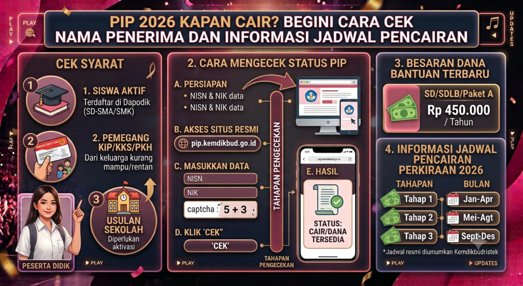 PIP 2026 Kapan Cair? Begini Cara Cek Nama Penerima dan Informasi Jadwal Pencairan