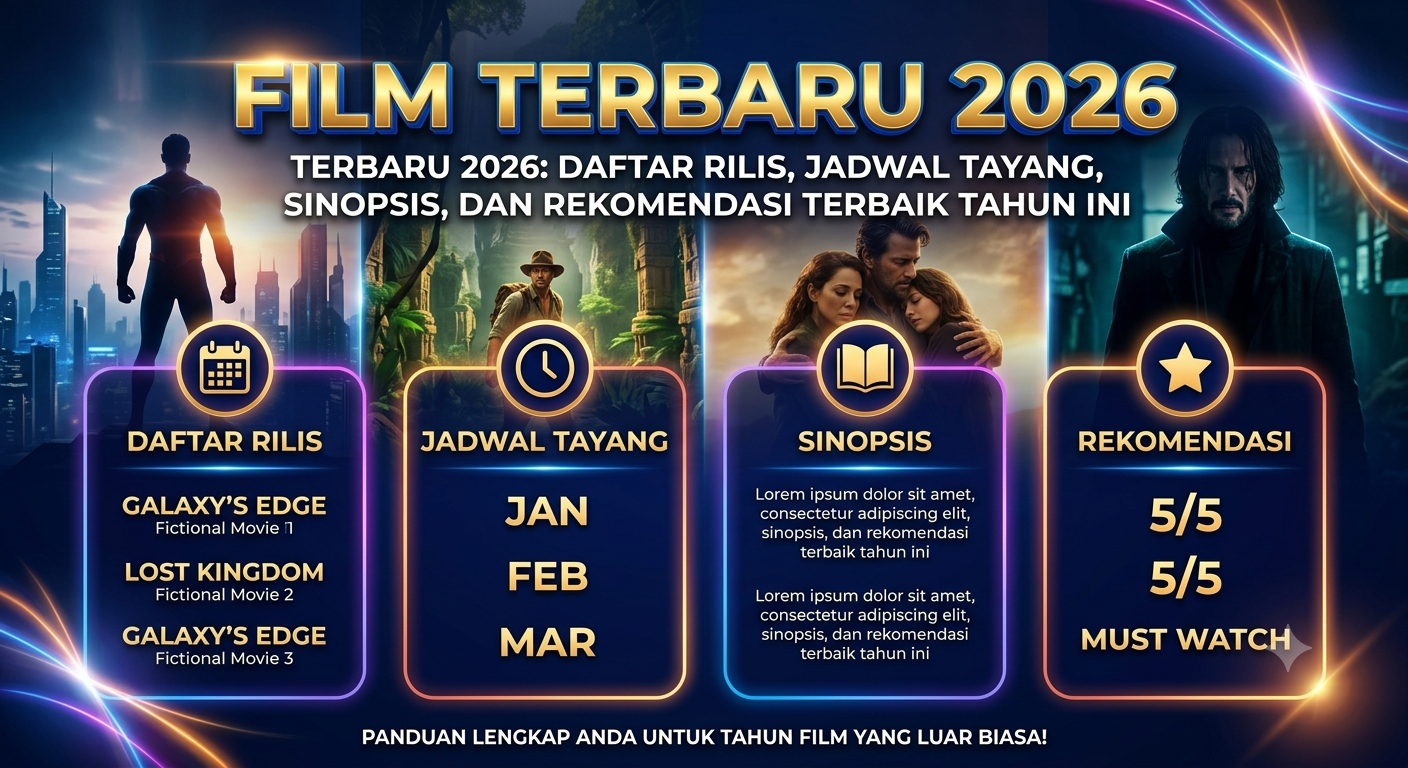Film Terbaru 2026: Daftar Rilis, Jadwal Tayang, Sinopsis, dan Rekomendasi Terbaik Tahun Ini