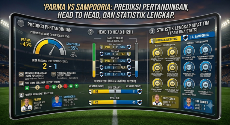 Parma vs Sampdoria: Prediksi Pertandingan, Head to Head, dan Statistik Lengkap