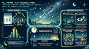 Hujan Meteor Perseid 2026: Jadwal Puncak, Waktu Terbaik Melihat, dan Cara Menyaksikannya