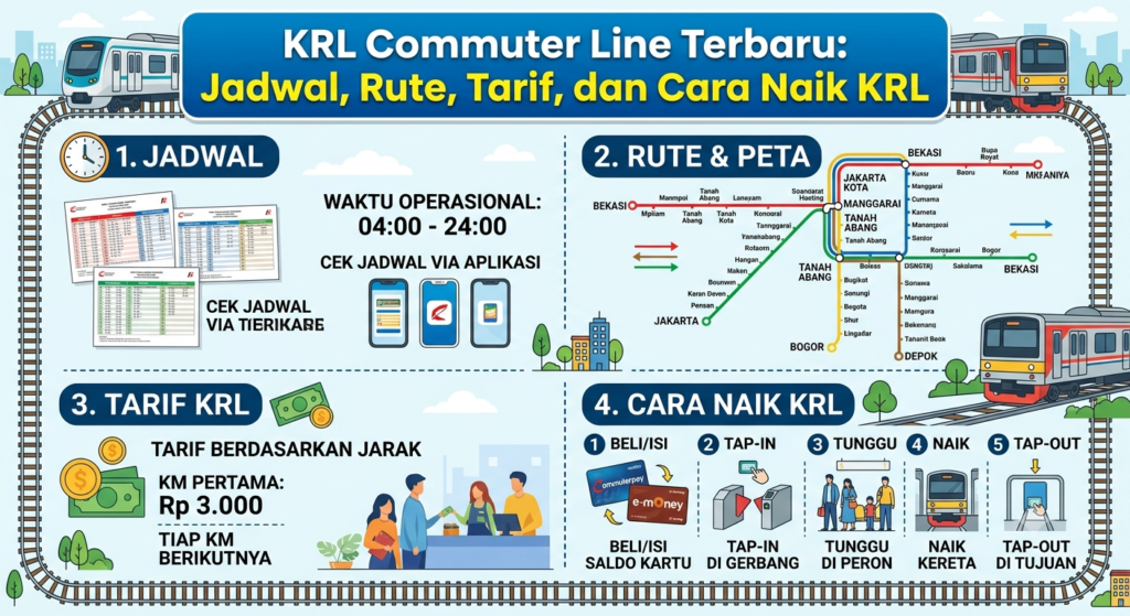 KRL Commuter Line Terbaru: Jadwal, Rute, Tarif, dan Cara Naik KRL