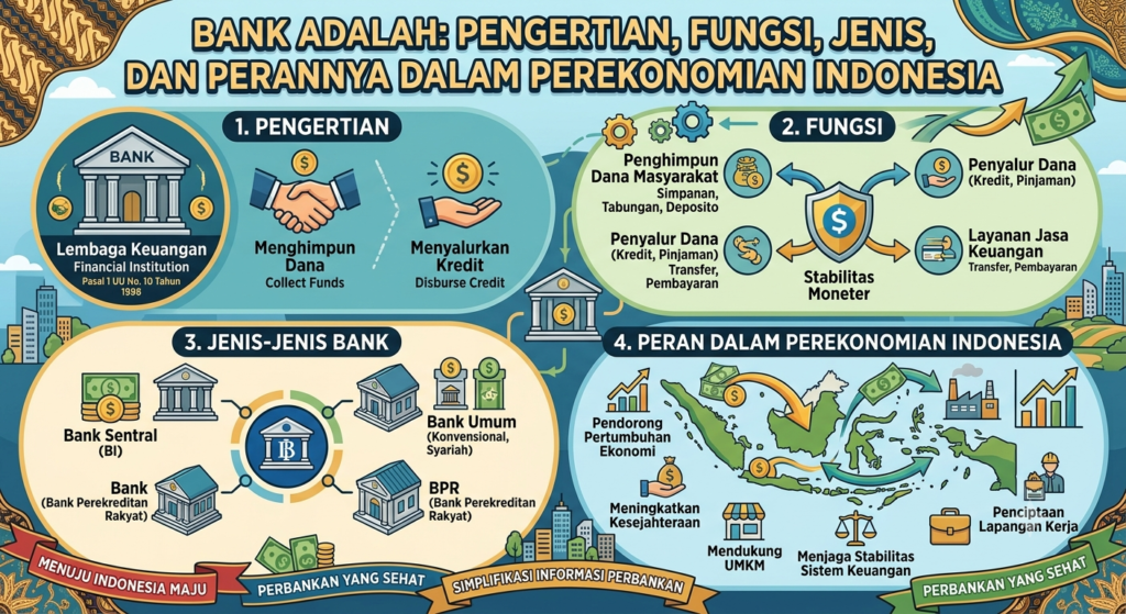 Bank Adalah: Pengertian, Fungsi, Jenis, dan Perannya dalam Perekonomian Indonesia