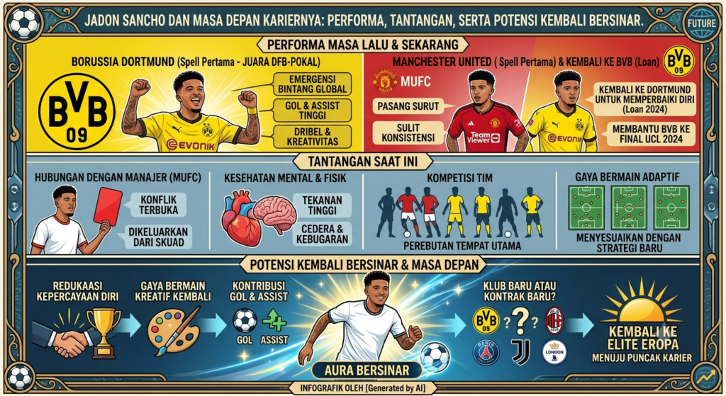 Jadon Sancho dan Masa Depan Kariernya: Performa, Tantangan, serta Potensi Kembali Bersinar
