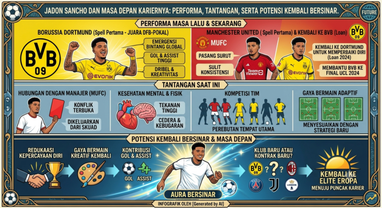 Jadon Sancho dan Masa Depan Kariernya: Performa, Tantangan, serta Potensi Kembali Bersinar