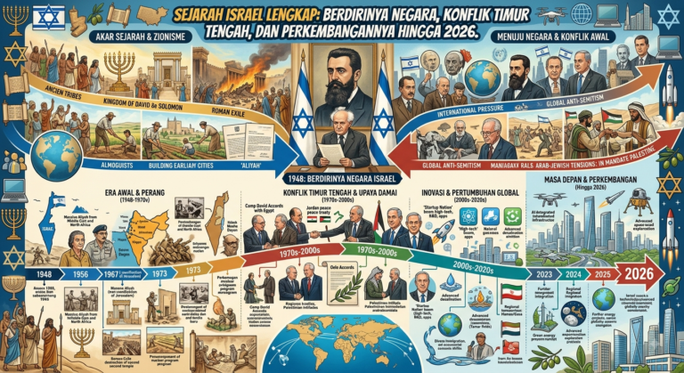 Sejarah Israel Lengkap: Berdirinya Negara, Konflik Timur Tengah, dan Perkembangannya hingga 2026