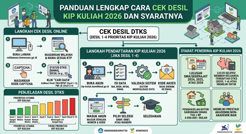 Panduan Lengkap Cara Cek Desil KIP Kuliah 2026 dan Syaratnya