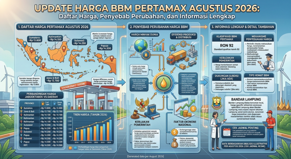 Update Harga BBM Pertamax Agustus 2026: Daftar Harga, Penyebab Perubahan, dan Informasi Lengkap
