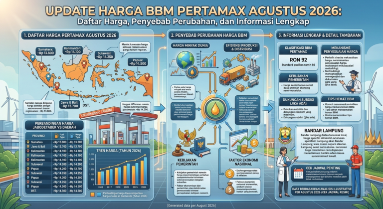 Update Harga BBM Pertamax Agustus 2026: Daftar Harga, Penyebab Perubahan, dan Informasi Lengkap