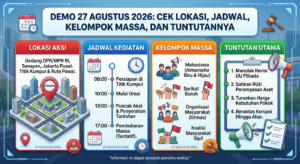 Demo 27 Agustus 2026: Cek Lokasi, Jadwal, Kelompok Massa, dan Tuntutannya