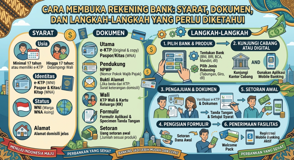 Cara Membuka Rekening Bank: Syarat, Dokumen, dan Langkah-Langkah yang Perlu Diketahui