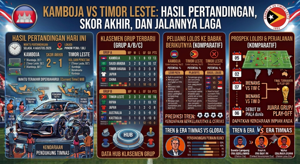 Kamboja vs Timor Leste: Hasil Pertandingan, Skor Akhir, dan Jalannya Laga