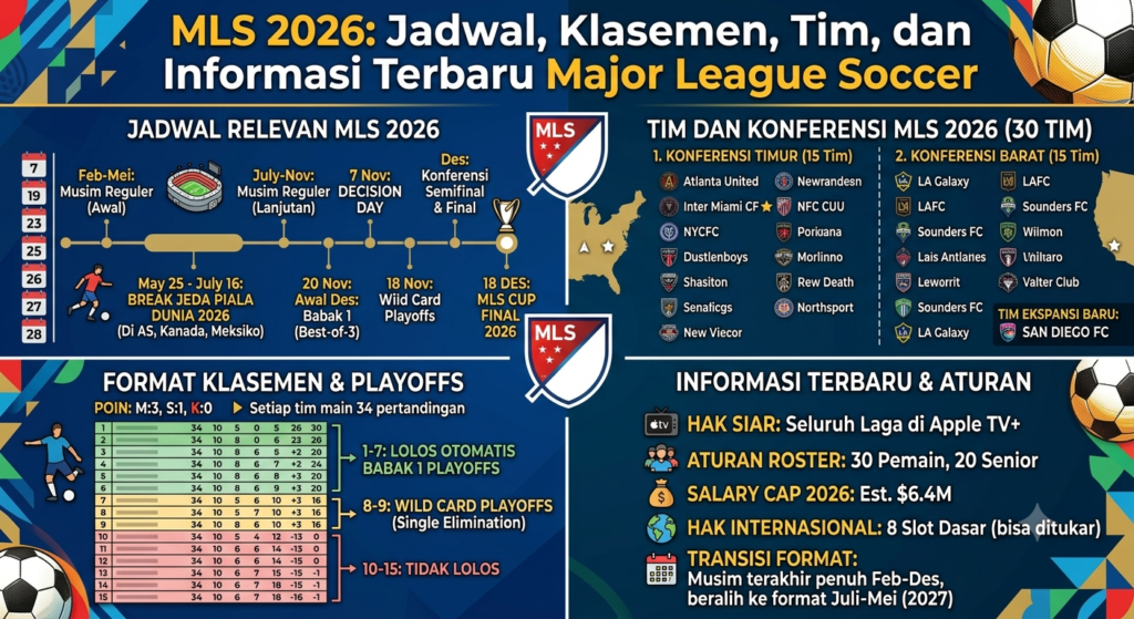 MLS 2026: Jadwal, Klasemen, Tim, dan Informasi Terbaru Major League Soccer
