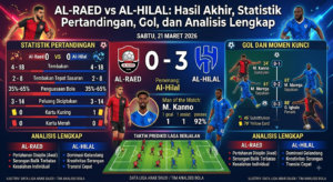 Al-Raed vs Al-Hilal: Hasil Akhir, Statistik Pertandingan, Gol, dan Analisis Lengkap